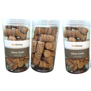 Trueliving Straight Wine Corks – 3 Jars – Various Designs – 12.6 oz Total